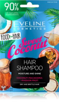 Eveline Cosmetics Food for Hair Sweet Coconut shampoing hydratant pour cheveux secs