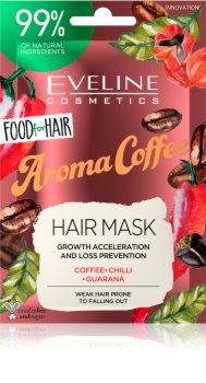 Eveline Cosmetics Food for Hair Aroma Coffee posilujicí maska pro slabé vlasy s tendencí vypadávat