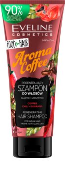 Eveline Cosmetics Food for Hair Aroma Coffee energetizáló sampon gyenge, vékonyodó és töredezett hajra