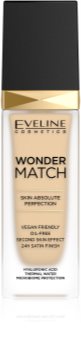 Eveline Cosmetics Wonder Match dlhotrvajúci tekutý make-up s kyselinou hyalurónovou