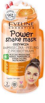 Eveline Cosmetics Power Shake peelingová pleťová maska s probiotiky