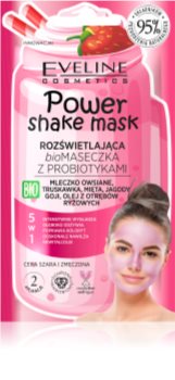Eveline Cosmetics Power Shake Fugtgivende og lysnende maske med probiotiske bakterier