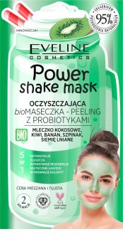 Eveline Cosmetics Power Shake Cleansing Mask and Scrub with Probiotics