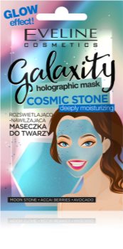 Eveline Cosmetics Galaxity Holographic bőrvilágosító hidratáló maszk a fiatal arcbőrre