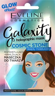 Eveline Cosmetics Galaxity Holographic rozjasňující hydratační maska pro mladou pleť