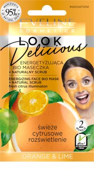 Eveline Cosmetics Look Delicious Orange & Lime masque hydratant illuminateur effet exfoliant