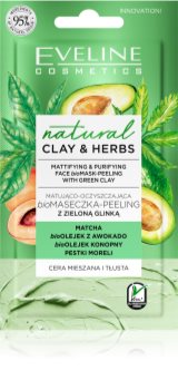 Eveline Cosmetics Natural Clay & Herbs masca facială pentru curatarea tenului