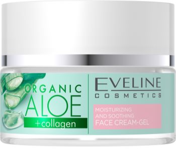 Eveline Cosmetics Organic Aloe Aktiv intensiv og fugtgivende cremegel har en beroligende virkning