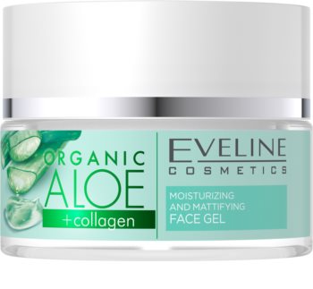 Eveline Cosmetics Organic Aloe+Collagen zmatňující pleťový gel
