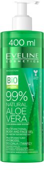 Eveline Cosmetics Bio Organic Natural Aloe Vera Feuchtigkeitsgel für trockene und gereitzte Haut