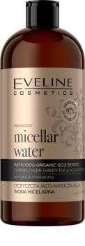 Eveline Cosmetics Organic Gold reinigendes Mizellenwasser mit feuchtigkeitsspendender Wirkung