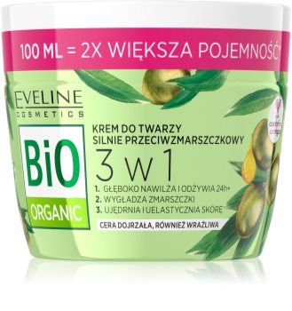 Eveline Cosmetics Bio Organic 3 in 1 verfeinernde Crem gegen Falten