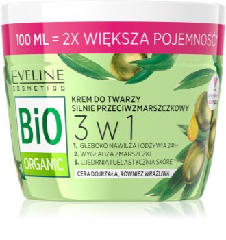 Eveline Cosmetics Bio Organic 3 in 1 vyhlazující krém proti vráskám