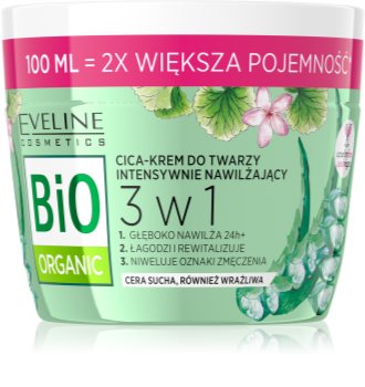 Eveline Cosmetics Bio Organic 3 in 1 crema intens hidratanta cu aloe vera