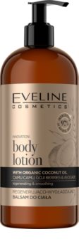 Eveline Cosmetics Organic Gold regeneruojamasis kūno balzamas su kokosų aliejumi