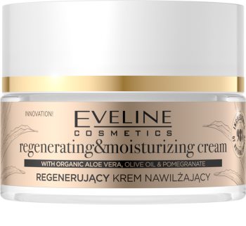 Eveline Cosmetics Organic Gold regenerierende und hydratisierende Creme mit Aloe Vera
