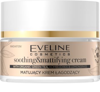 Eveline Cosmetics Organic Gold crème légère matifiante pour le visage au thé vert