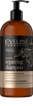 Eveline Cosmetics Organic Gold regeneráló sampon száraz és sérült hajra