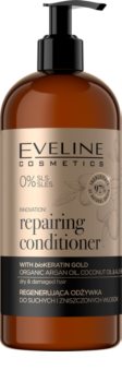 Eveline Cosmetics Organic Gold balsam regenerator pentru păr uscat și deteriorat