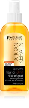 Eveline Cosmetics Argan + Keratin ulei pentru par 8 in 1