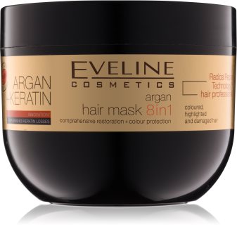 Eveline Cosmetics Argan + Keratin masque cheveux à la kératine et huile d'argan