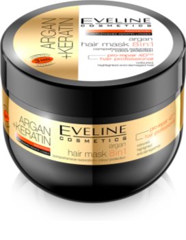 Eveline Cosmetics Argan + Keratin mascarilla capilar 8 en 1