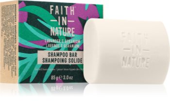 Faith In Nature Lavender & Geranium organikus szilárd sampon levendulával