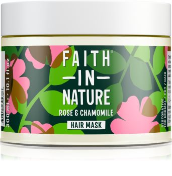 Faith In Nature Rose & Chamomile regenererende sheet mask voor Beschadigd Haar