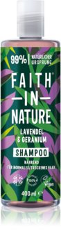 Faith In Nature Lavender & Geranium shampoing naturel pour cheveux normaux à secs