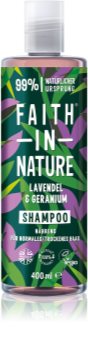 Faith In Nature Lavender & Geranium természetes sampon normál és száraz hajra