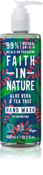 Faith In Nature Aloe Vera & Tea Tree натурален течен сапун за ръце с екстракт от чаено дърво