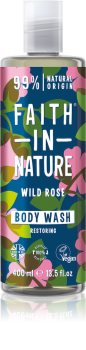 Faith In Nature Wild Rose Natürliches Duschgel regeneriert die Hautbarriere