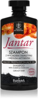 Farmona Jantar shampoing au charbon actif pour cheveux gras