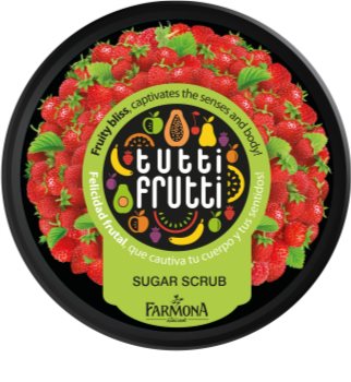 Farmona Tutti Frutti Wild Strawberry Ķermeņa skrubis ar cukuru