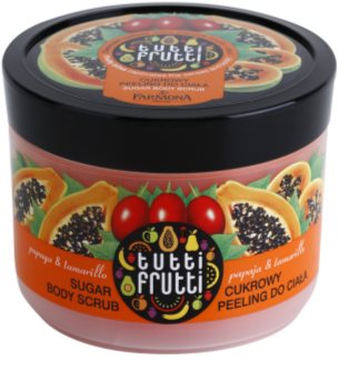 Farmona Tutti Frutti Papaja & Tamarillo exfoliante a base de azúcar para el cuerpo