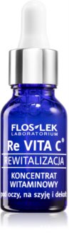 FlosLek Laboratorium Re Vita C 40+ βιταμινούχο συμπύκνωμα για περιοχή των ματιών, λαιμό και ντεκολτέ