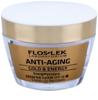 FlosLek Laboratorium Anti-Aging Gold & Energy energetska dnevna krema SPF 15