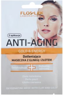 FlosLek Laboratorium Anti-Aging Gold & Energy окисляваща маска със злато и глина