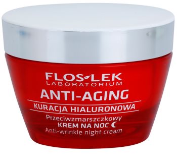 FlosLek Laboratorium Anti-Aging Hyaluronic Therapy creme hidratante de noite com efeito antirrugas