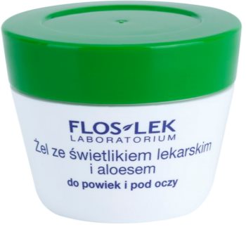 FlosLek Laboratorium Eye Care Gel pentru jurul ochilor cu un luminator și aloe vera
