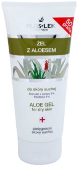 FlosLek Pharma Dry Skin Aloe Vera regenerační gel na obličej a dekolt