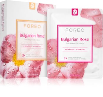 FOREO Farm to Face Bulgarian Rose mască textilă hidratantă