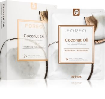 FOREO Farm to Face Sheet Mask Coconut Oil tápláló gézmaszk