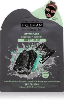 Freeman Feeling Beautiful detoxikační plátýnková maska s aktivním uhlím