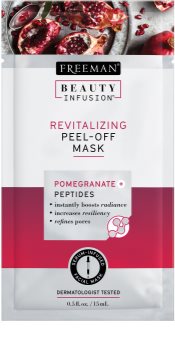 Freeman Beauty Infusion Pomegranate + Peptides revitalizační slupovací pleťová maska