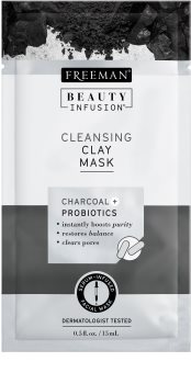 Freeman Beauty Infusion Charcoal + Probiotics maska od gline za čišćenje lica