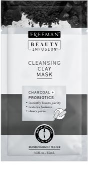 Freeman Beauty Infusion Charcoal + Probiotics Rensende leransigtsmaske