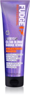 Fudge Everyday Clean Blonde Damage Rewind Shampoo delikatny szampon do codziennego użytku do włosów blond i z balejażem