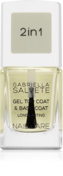 Gabriella Salvete Nail Care Top & Base Coat prebase y esmalte de uñas de acabado con textura de gel