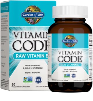Garden of Life Vitamin Code RAW Vitamin E + A, D, K + Selenium komplex minerálov a vitamínov
